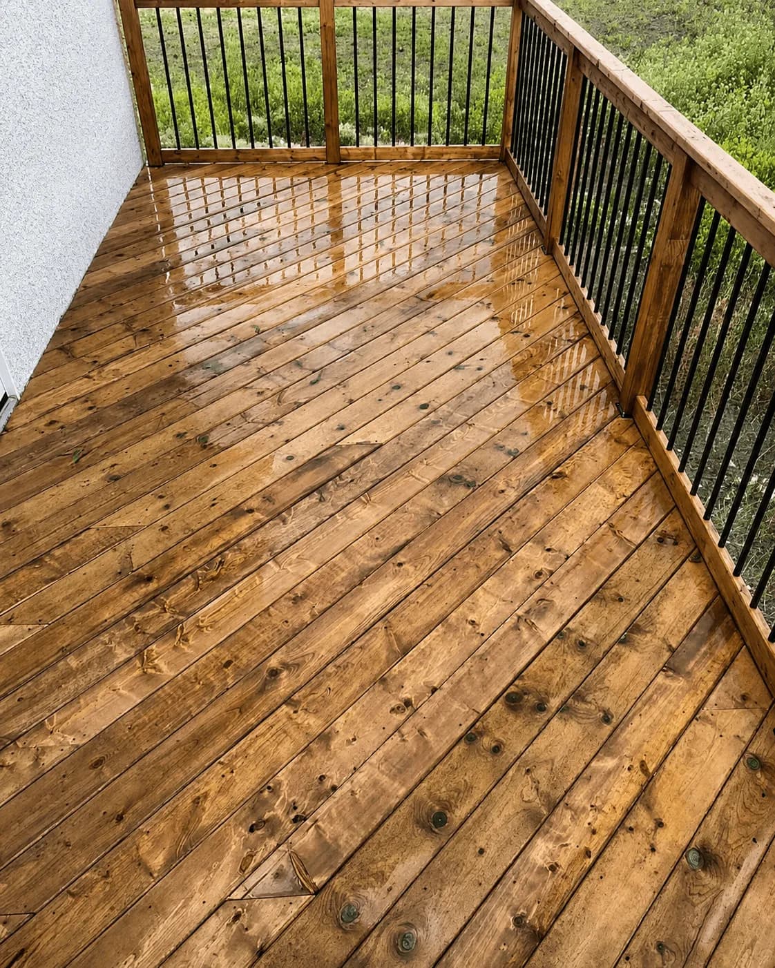 Spartan Builders Cedar Deck Railing Detail