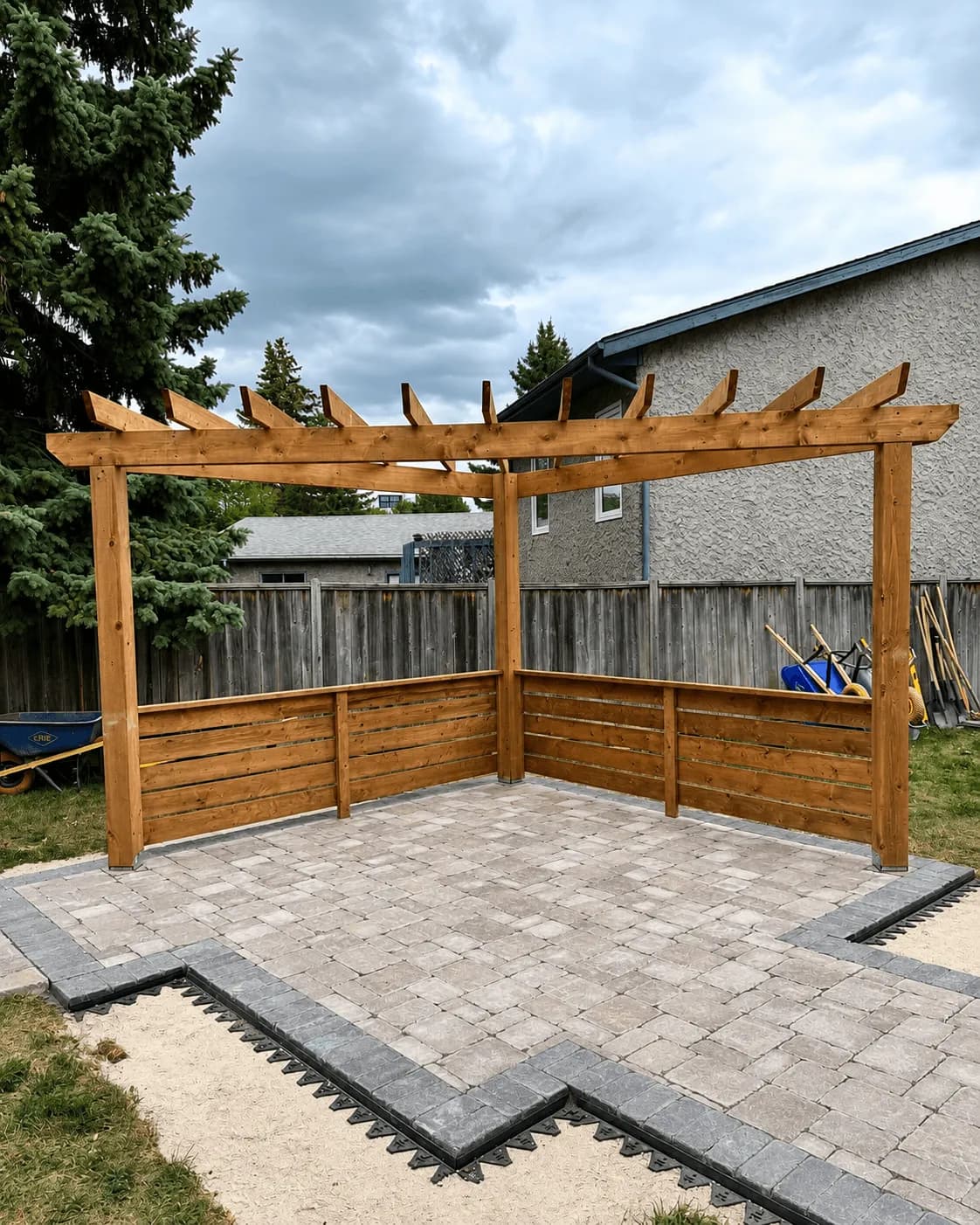 Spartan Builders Backyard Deck Pergola Landscaping