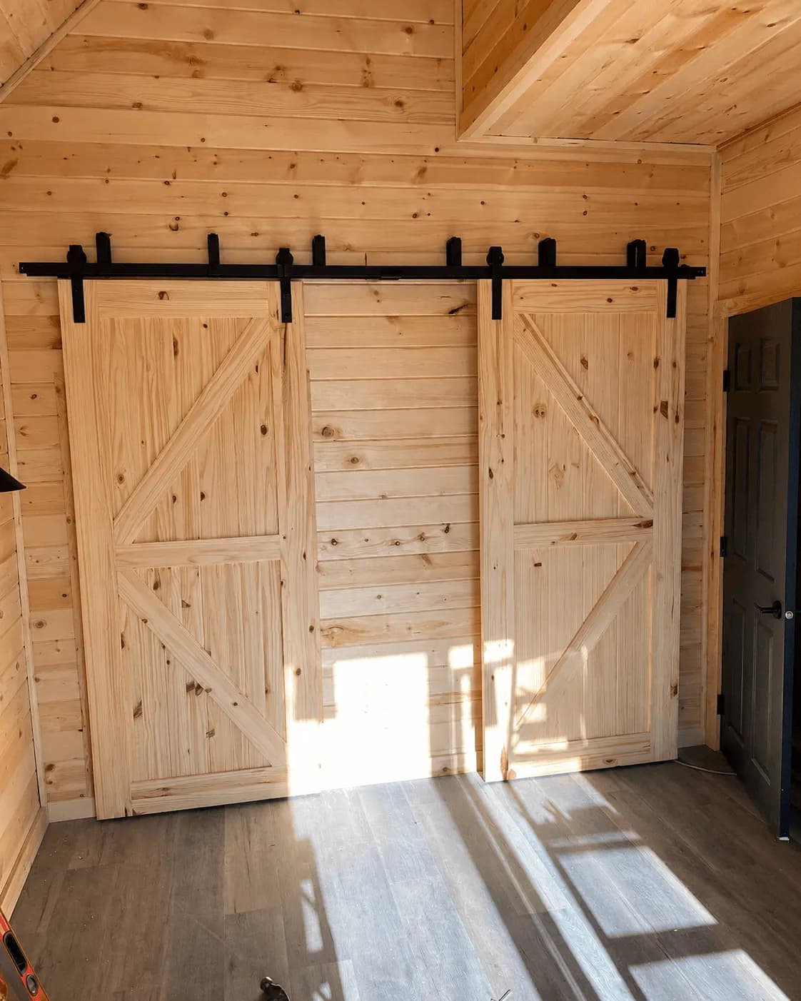 Spartan Builders Rustic Barn Door Interior
