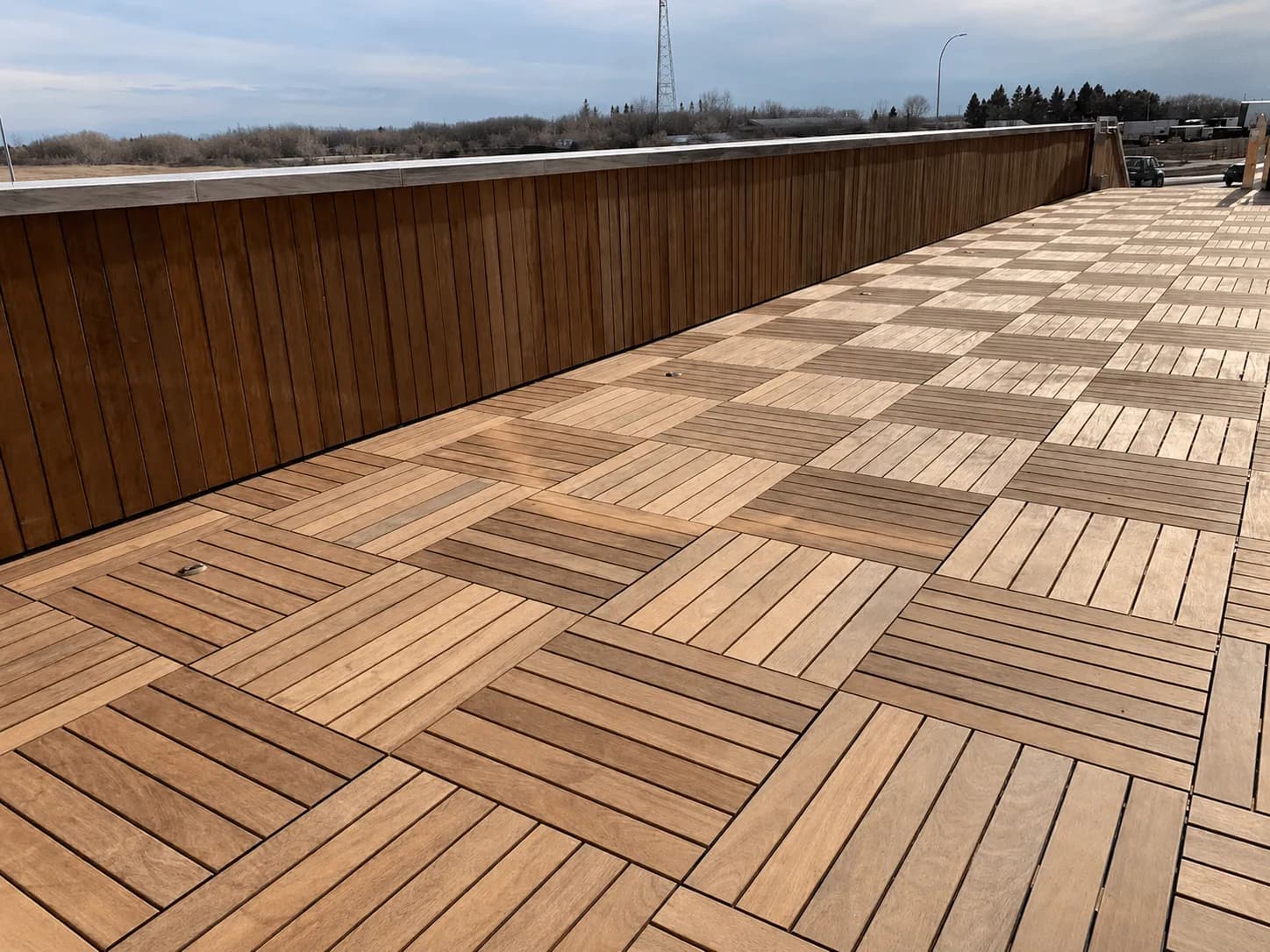 Spartan Builders Rooftop Deck Tile Installation