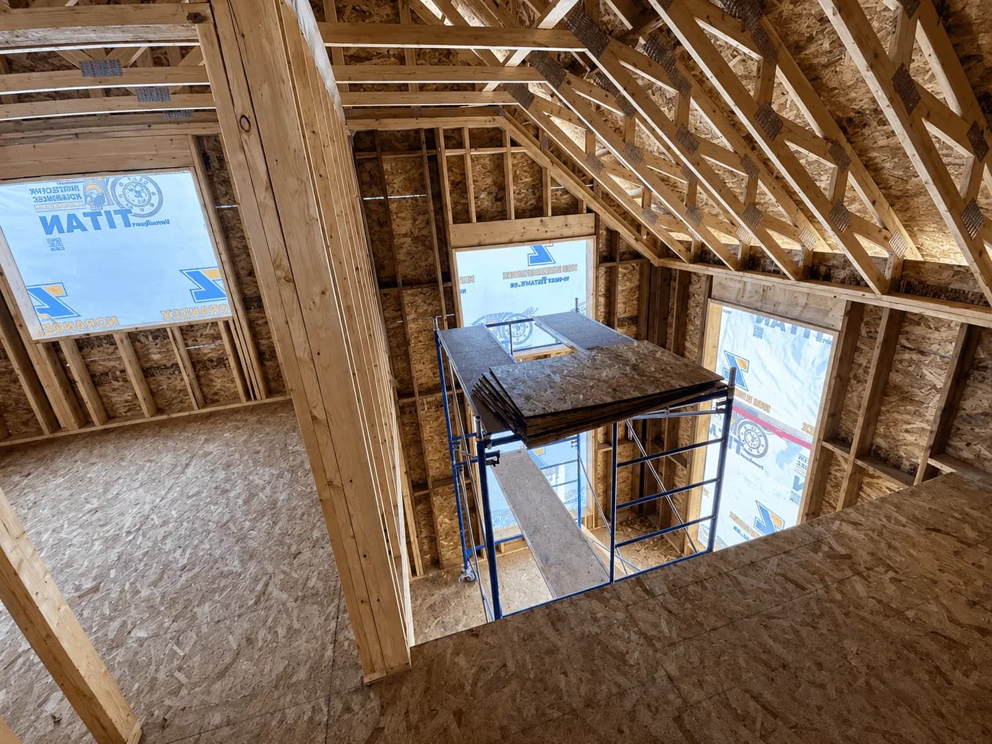 Spartan Builders Custom Home Interior Framing Loft