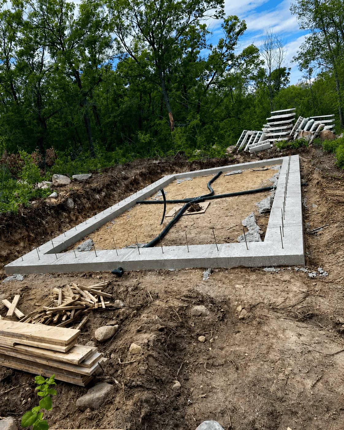 Spartan Builders ICF Foundation Footings Site Prep